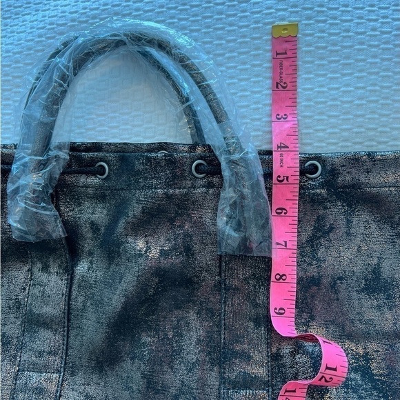 Pewter Black ATM Anthony Thomas Melillo Metallic Nubuck Tote NWT - Picture 10 of 16